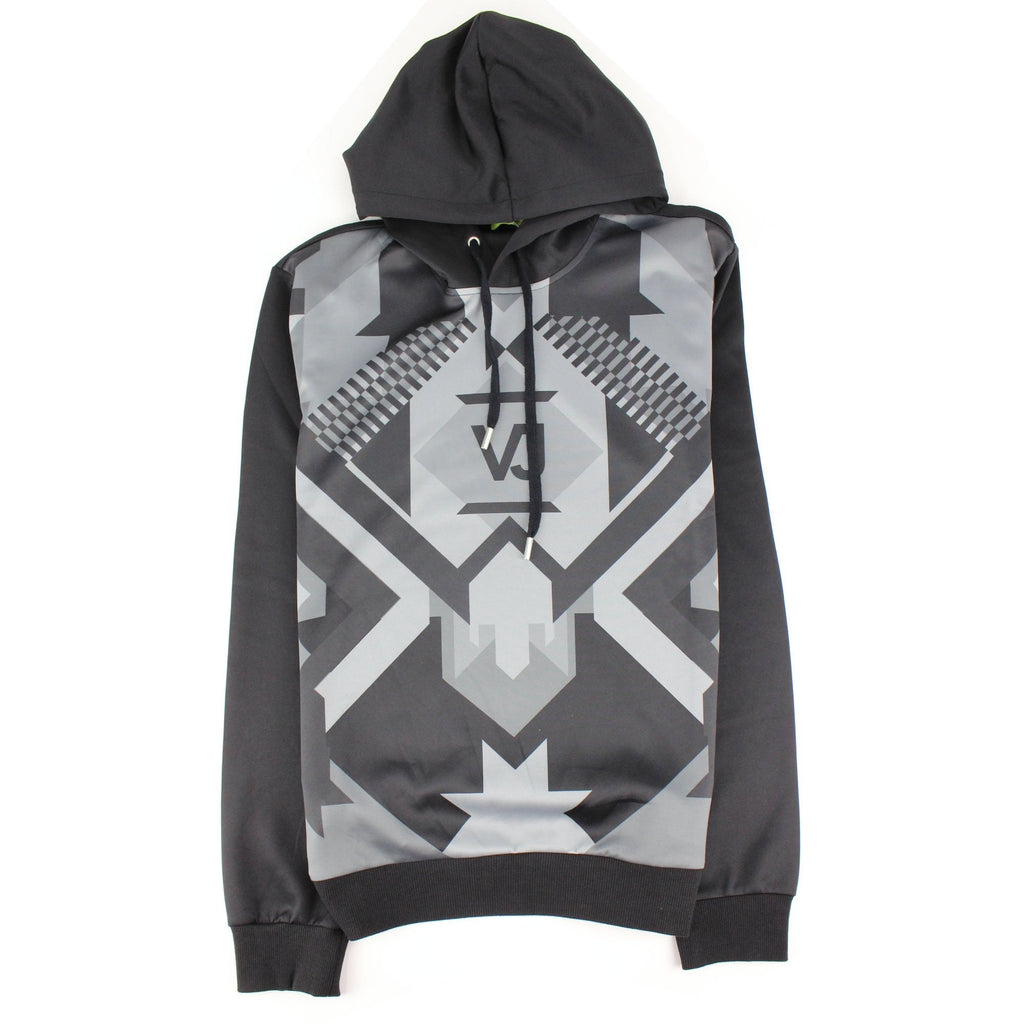 Versace Jeans Geometric Hoodied Sweatshirt Black