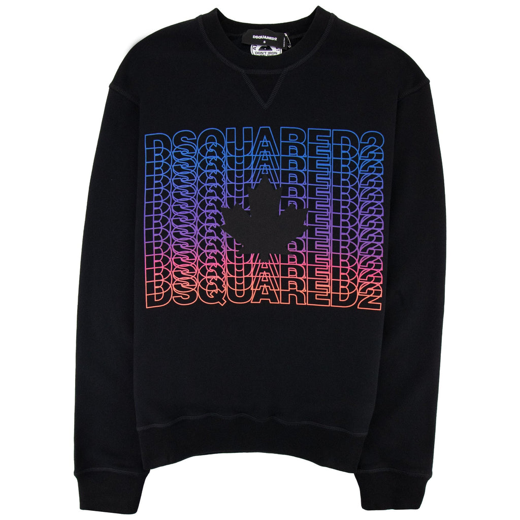 Dsquared2 Repeat Gradient Logo Sweatshirt Black