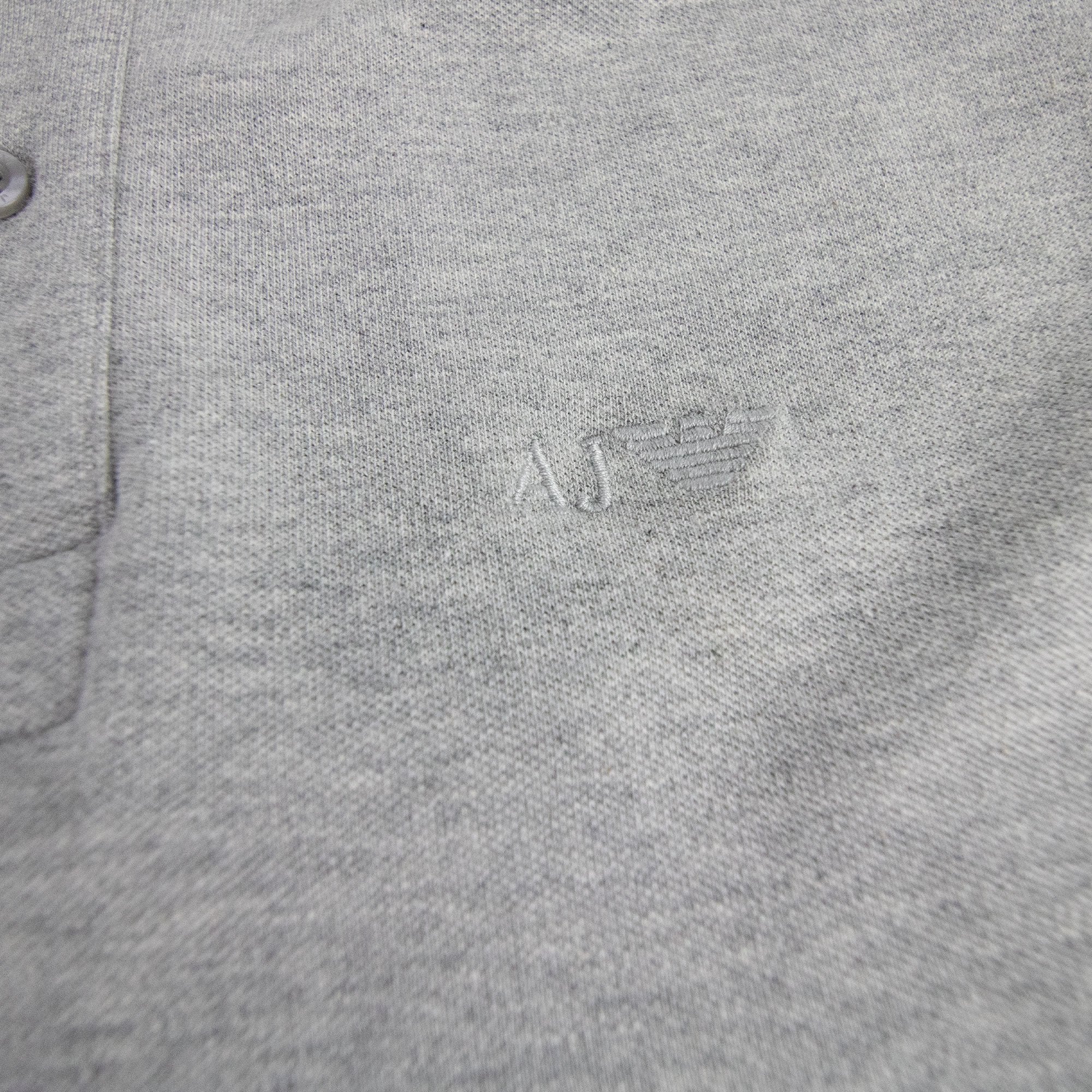 Armani Jeans Aj Embossed Logo L/s Polo Light Grey