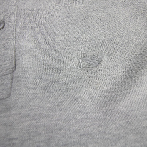Armani Jeans Aj Embossed Logo L/s Polo Light Grey