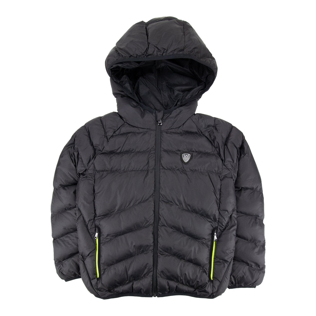 EA7 Junior Shield Logo Puffa Down Jacket Black