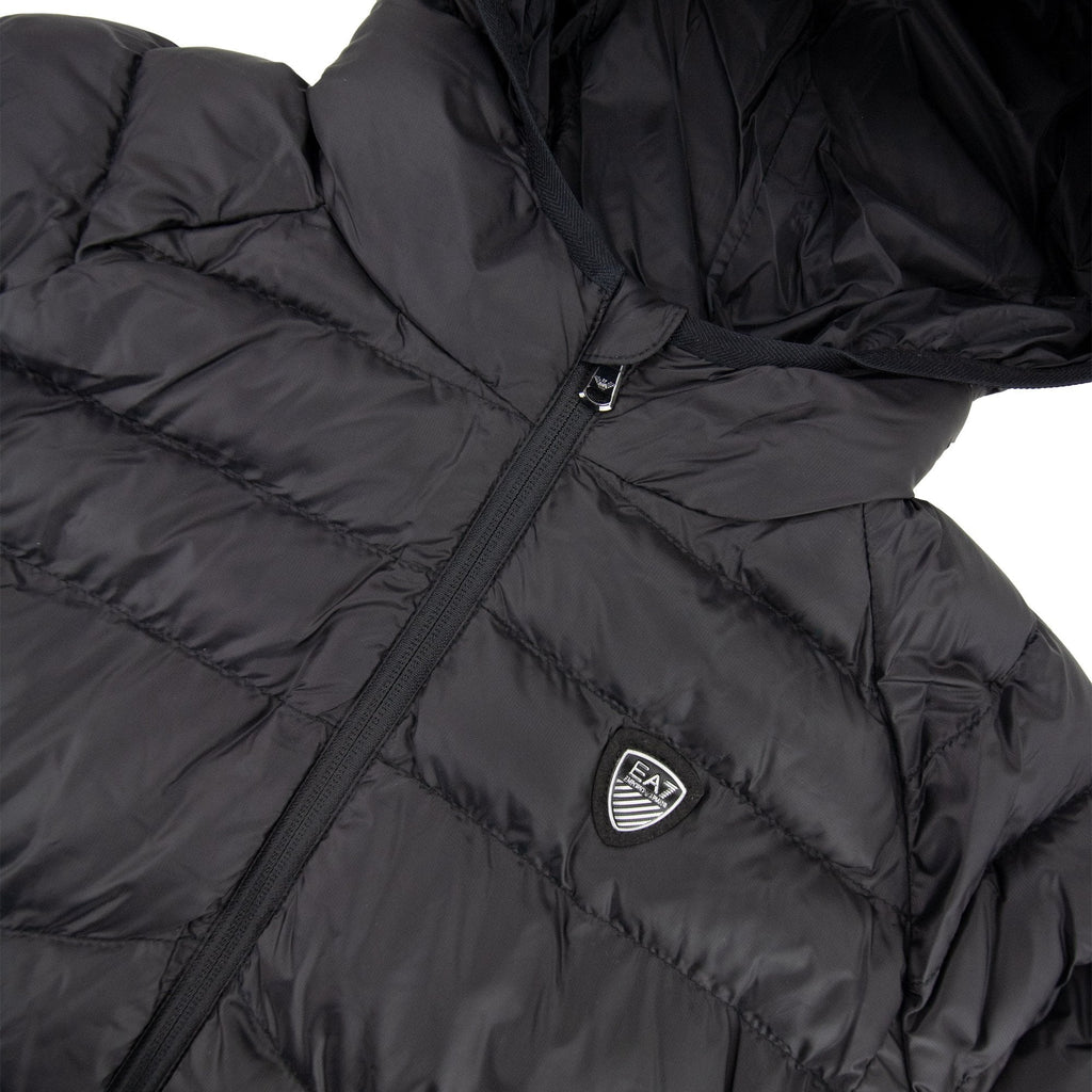 EA7 Junior Shield Logo Puffa Down Jacket Black