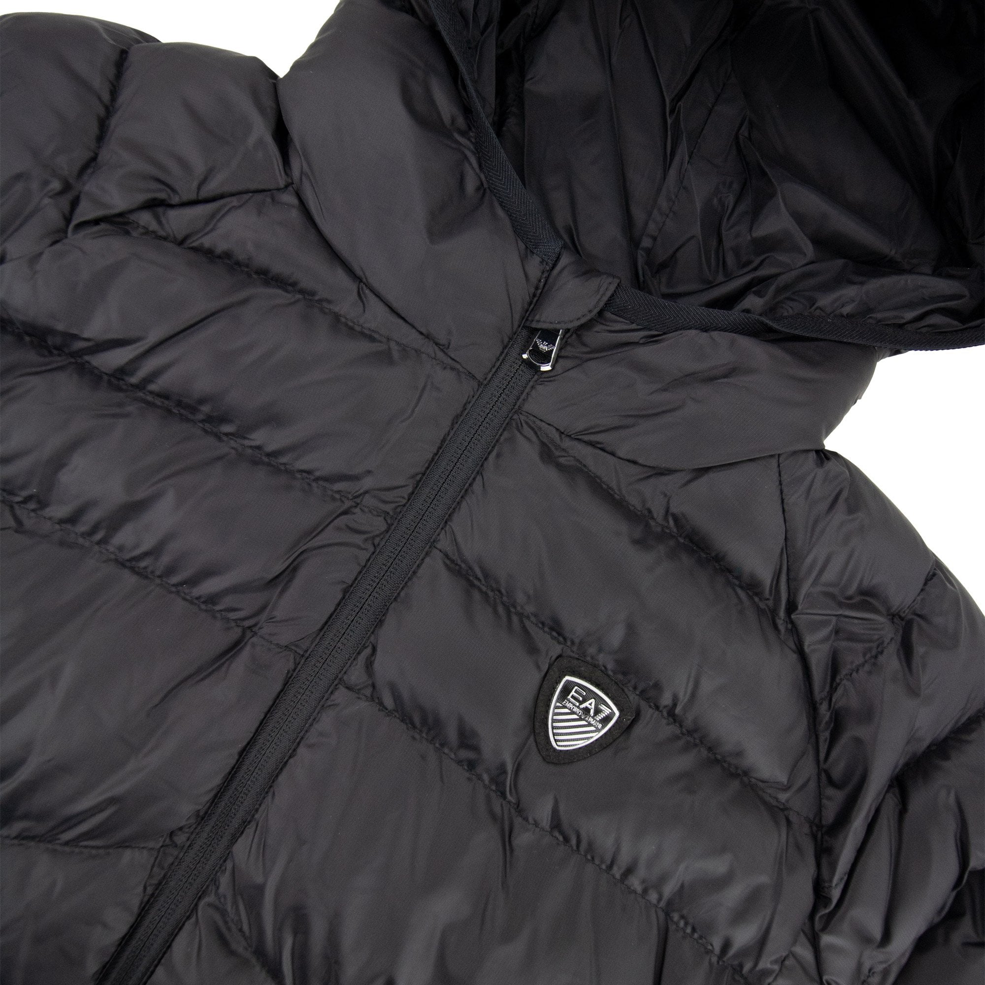 EA7 Junior Shield Logo Puffa Down Jacket Black