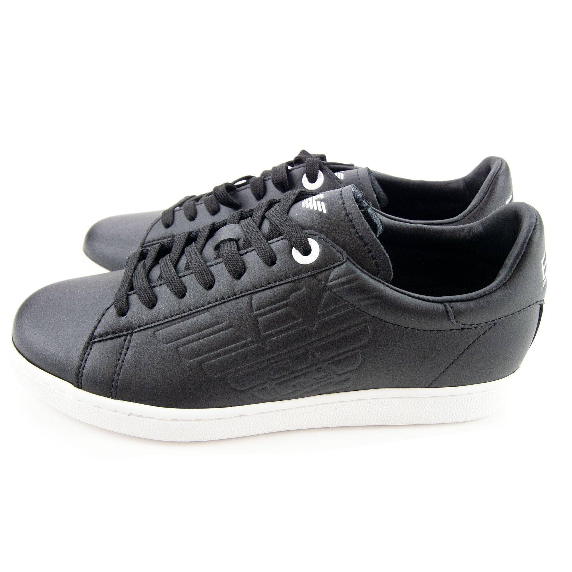 Ea7 New Classic Leather Trainer Black/white