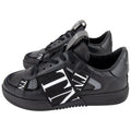 Valentino VLTN Logo Embellished Leather Trainers Nero