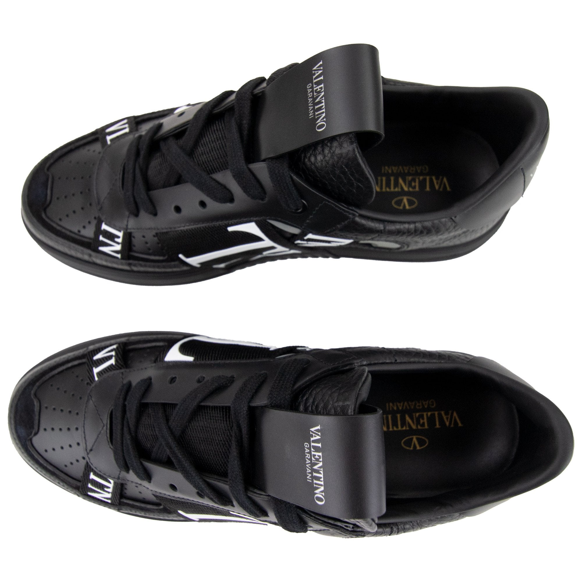 Valentino VLTN Logo Embellished Leather Trainers Nero – Onu