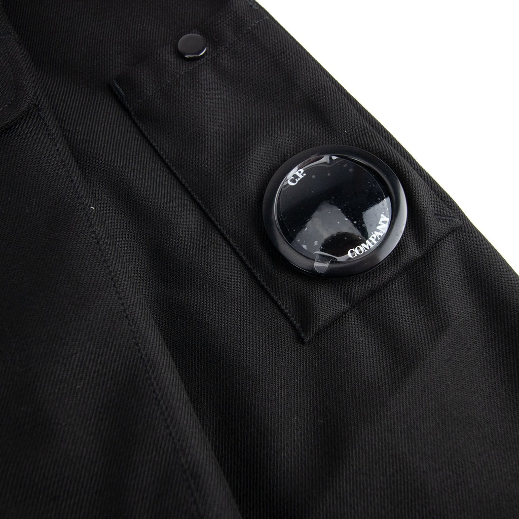 CP Company Front Pocket Button Up Overshirt Black 999