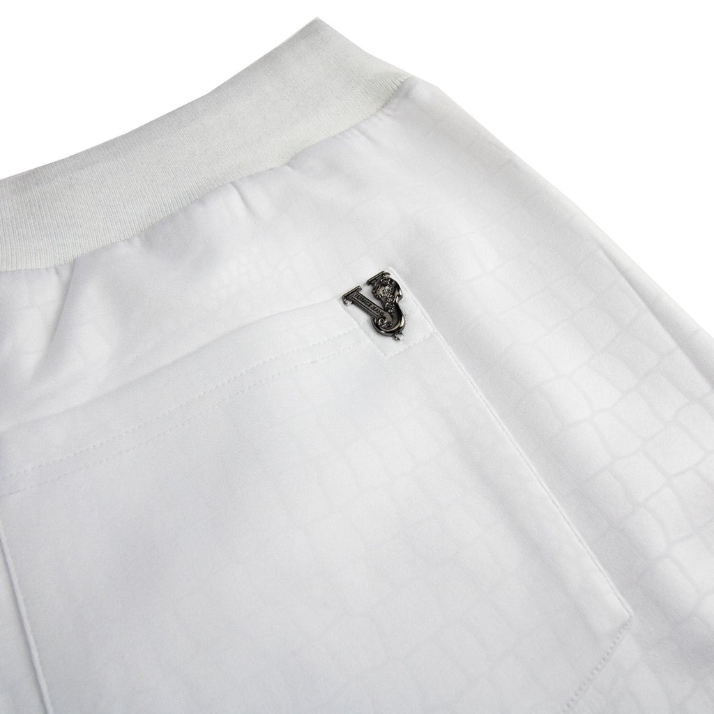 Versace Jeans Neoprene Scuba Metal Logo Shorts White