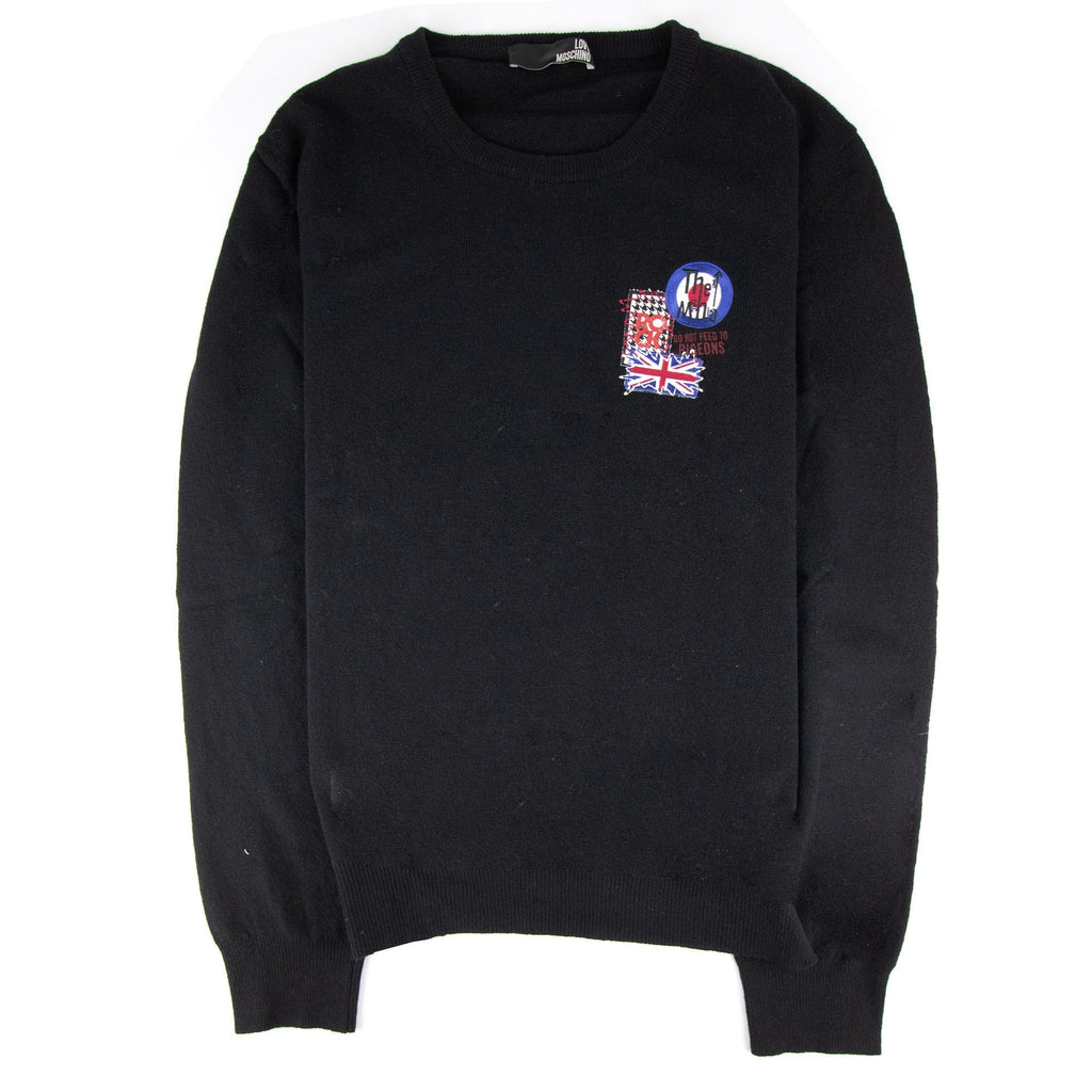 Love Moschino Flag Logo Knitted Sweatshirt Black