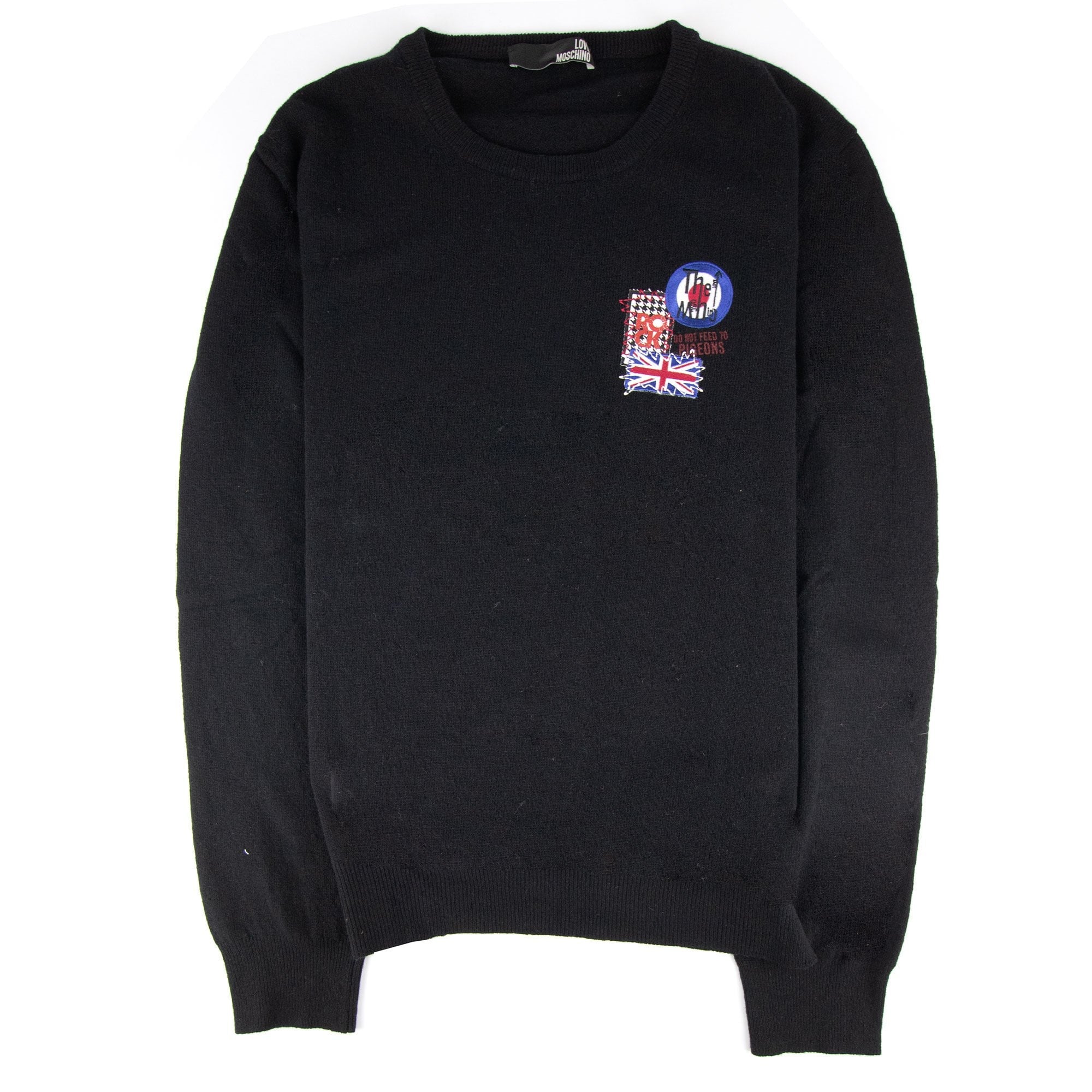 Love Moschino Flag Logo Knitted Sweatshirt Black
