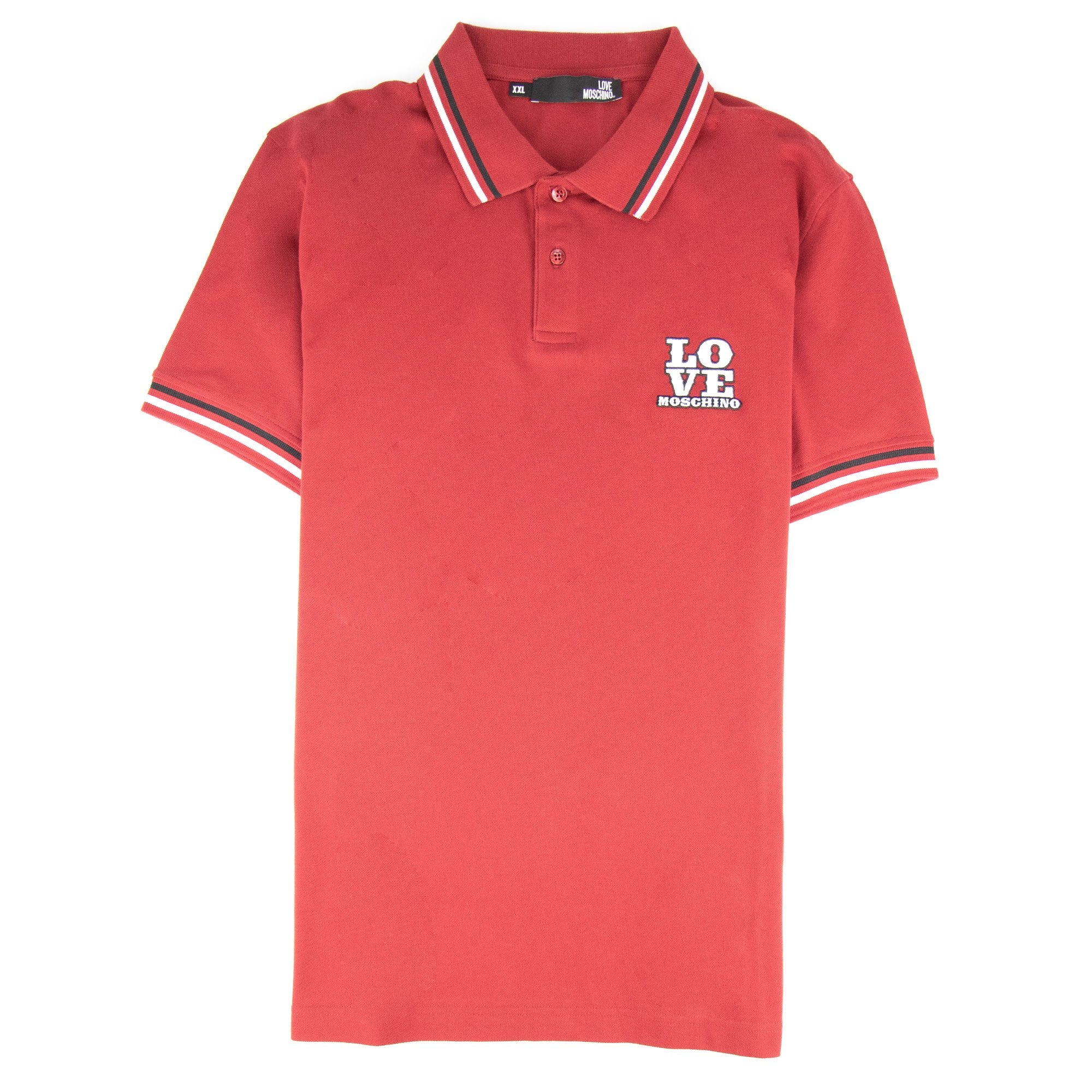 Love Moschino Embroidered Logo S/s Polo Burgundy