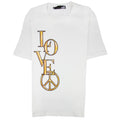 Love Moschino Side Love Logo T Shirt Off White