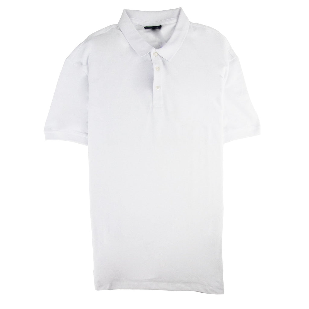 Armani Jeans Rubber Logo Short Sleeve Polo White