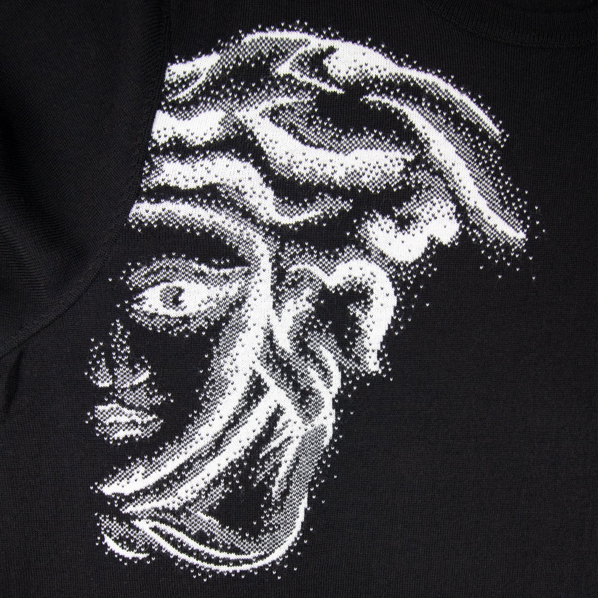 Versace Collection Fantasia Medusa Knitted Jumper Black