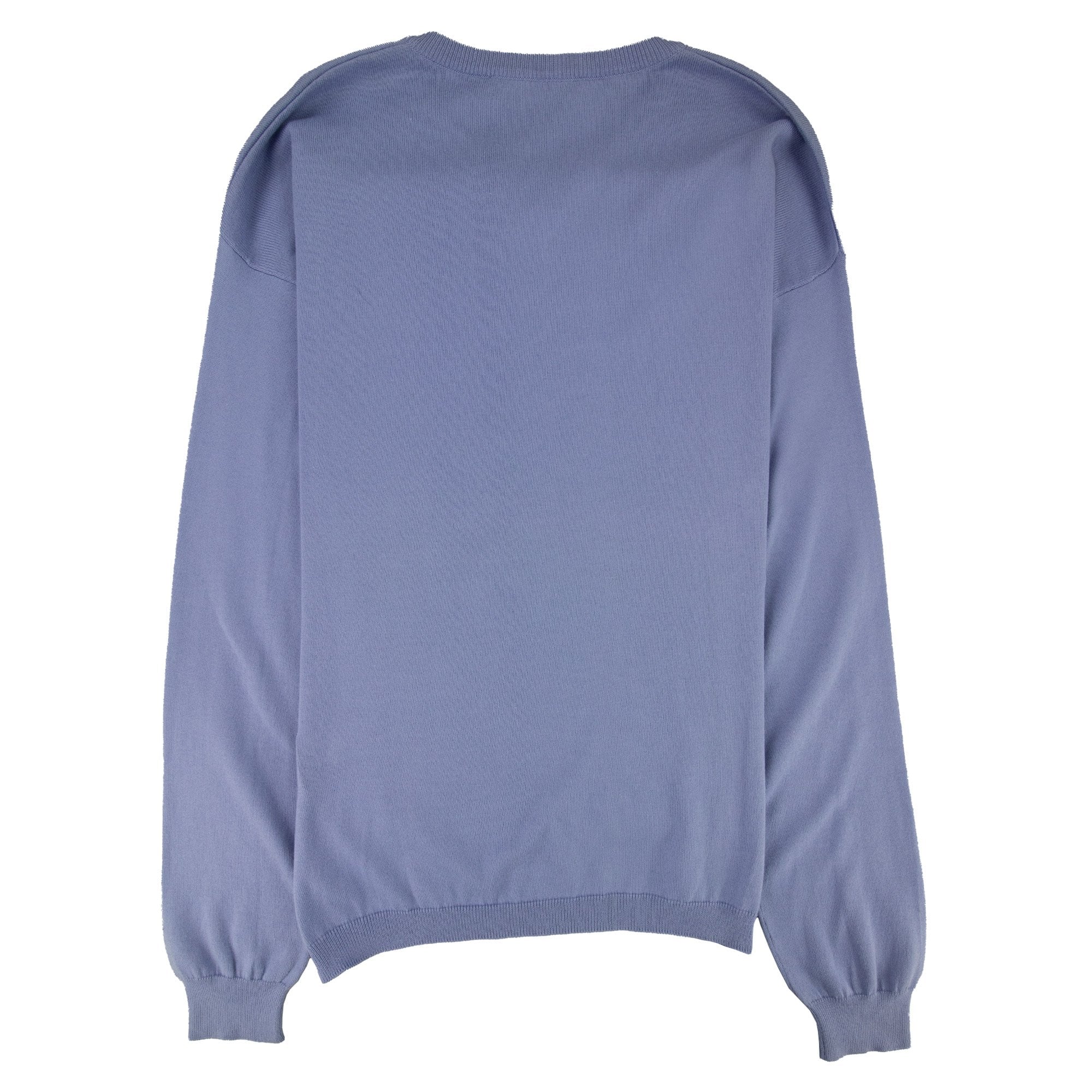 Love Moschino V Neck Knitted Sweatshirt Sky Blue