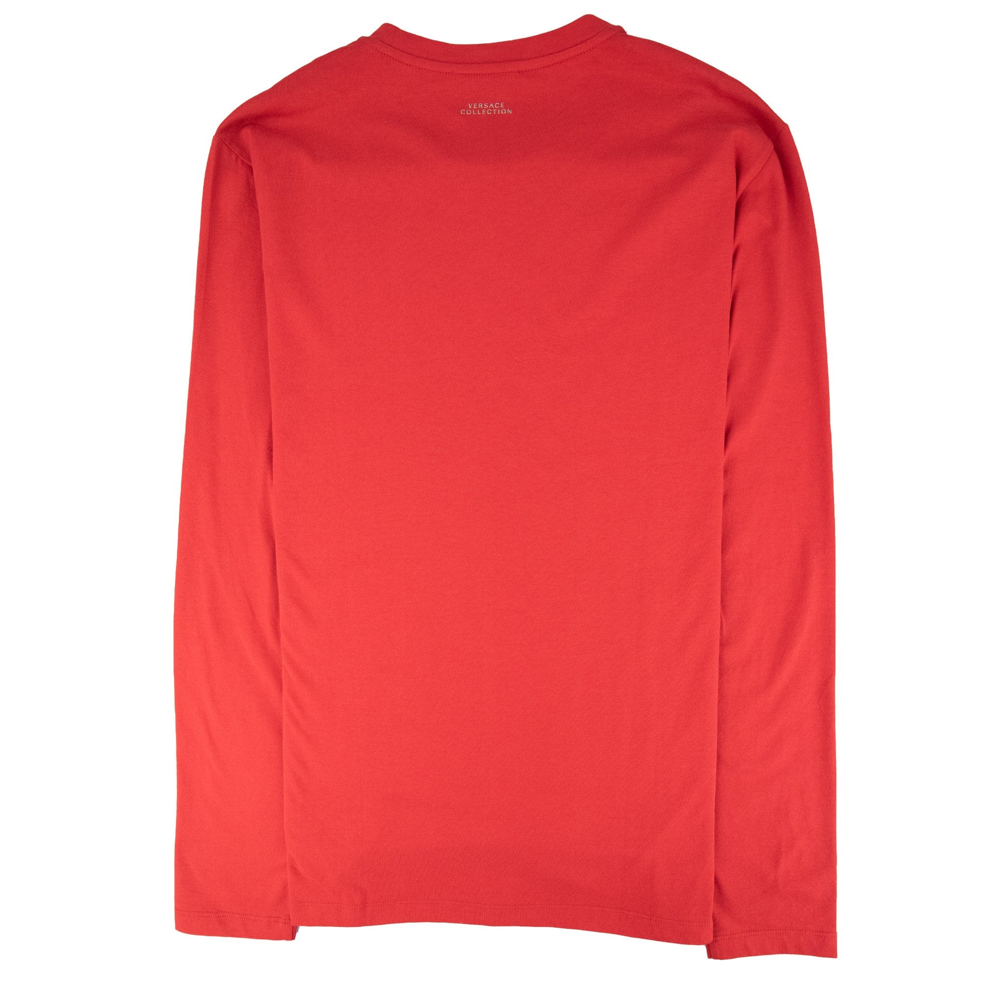 Versace Collection Faded Metallic Medusa Top Red