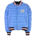 Moncler Junior Corbiac Embossed Logo Bomber Jacket Light Blue