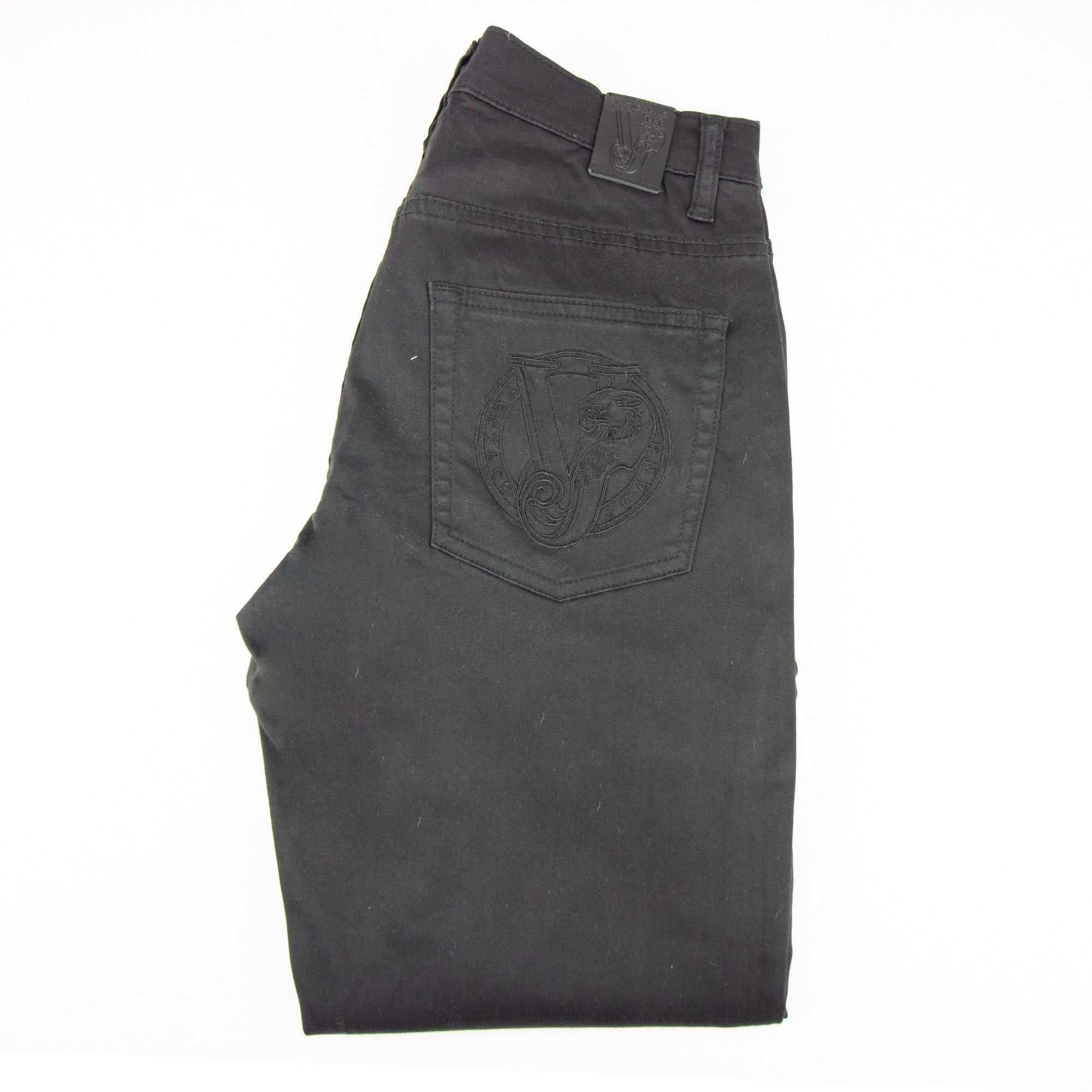 Versace Jeans Round Tiger Pocket Skinny Jean Black