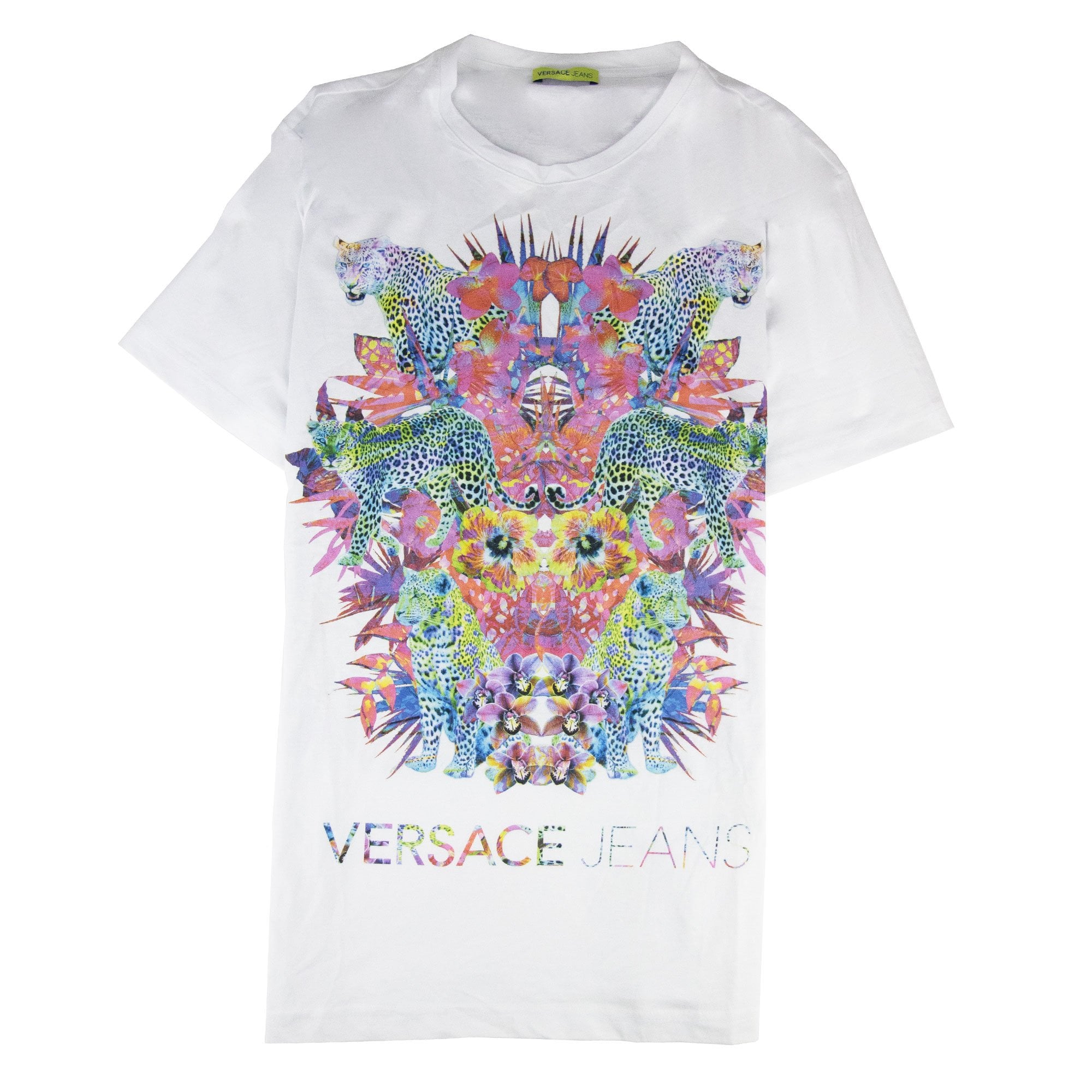 Versace Jeans Rubino Logo Print Jersey T Shirt White