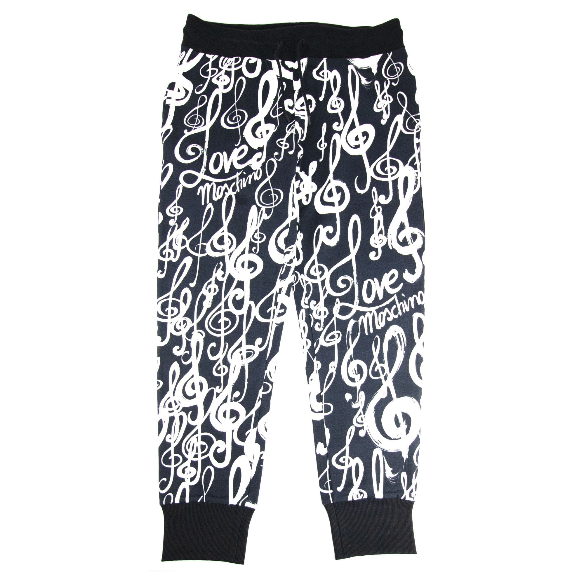 Love Moschino All Over Musical Print Jogging Pant Black