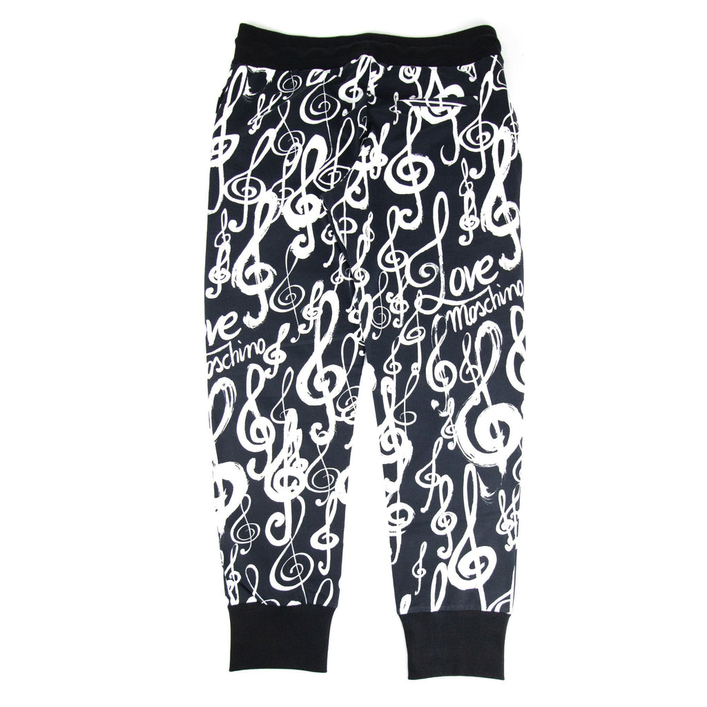 Love Moschino All Over Musical Print Jogging Pant Black