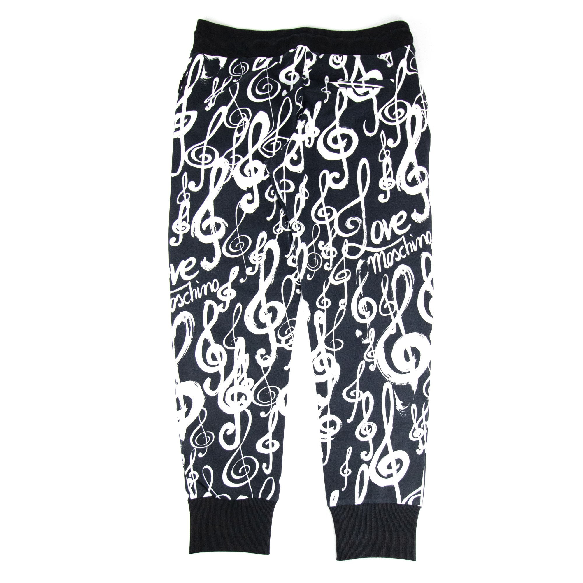 Love Moschino All Over Musical Print Jogging Pant Black