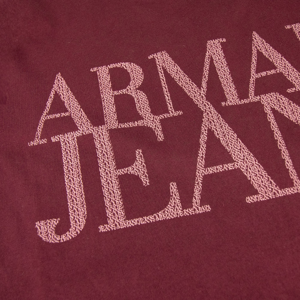 Armani Jeans Logo Printed T Shirt Rosso Red