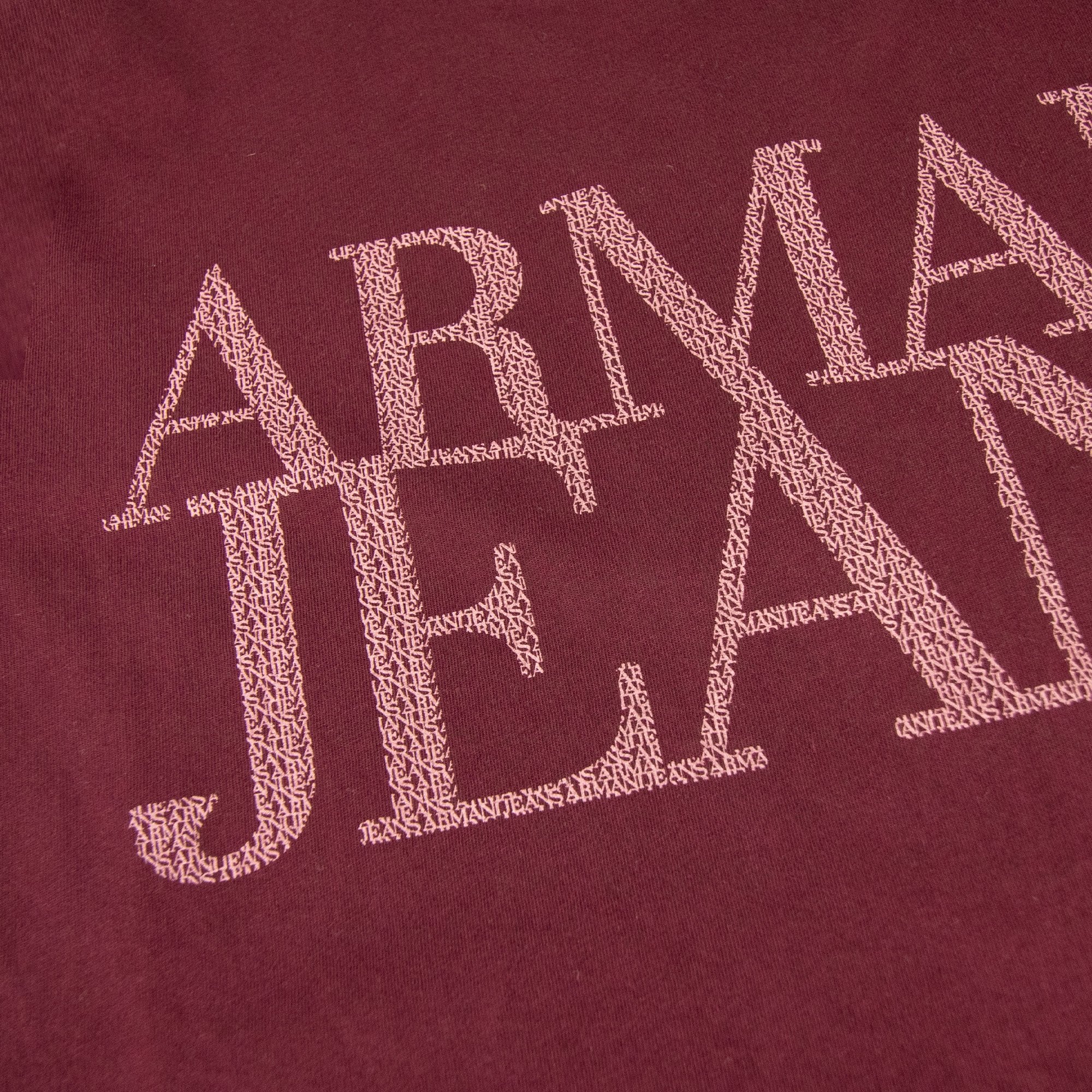 Armani Jeans Logo Printed T Shirt Rosso Red
