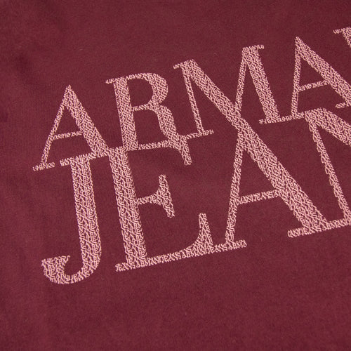 Armani Jeans Logo Printed T Shirt Rosso Red