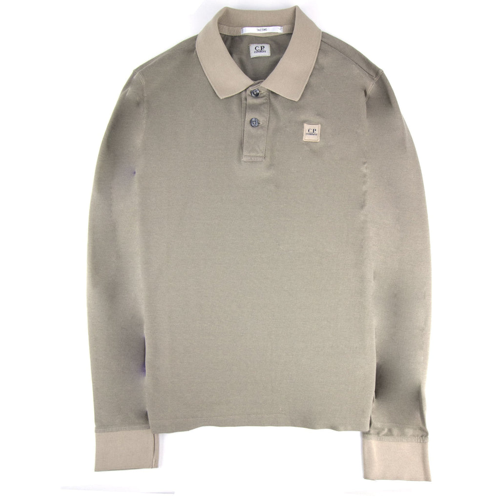 CP Company Tacting Long Sleeve Polo Khaki