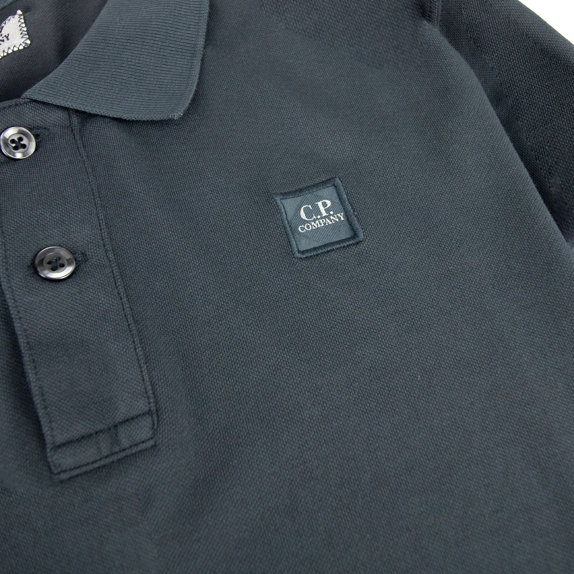 CP Company Tacting Long Sleeve Polo Dark Grey