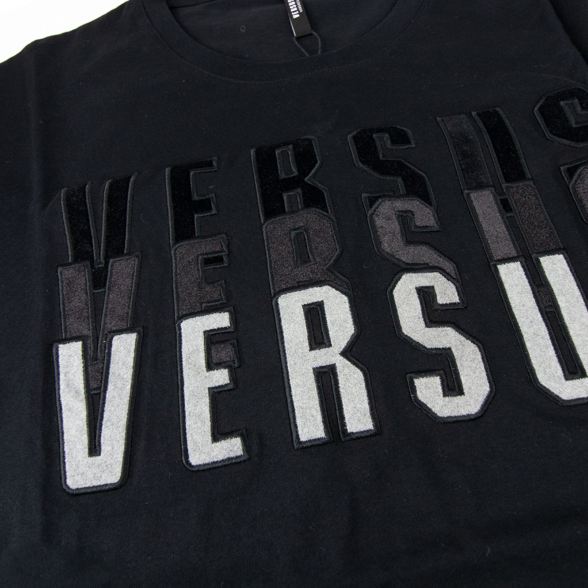 Versace Versus Gradient Logo T Shirt Black