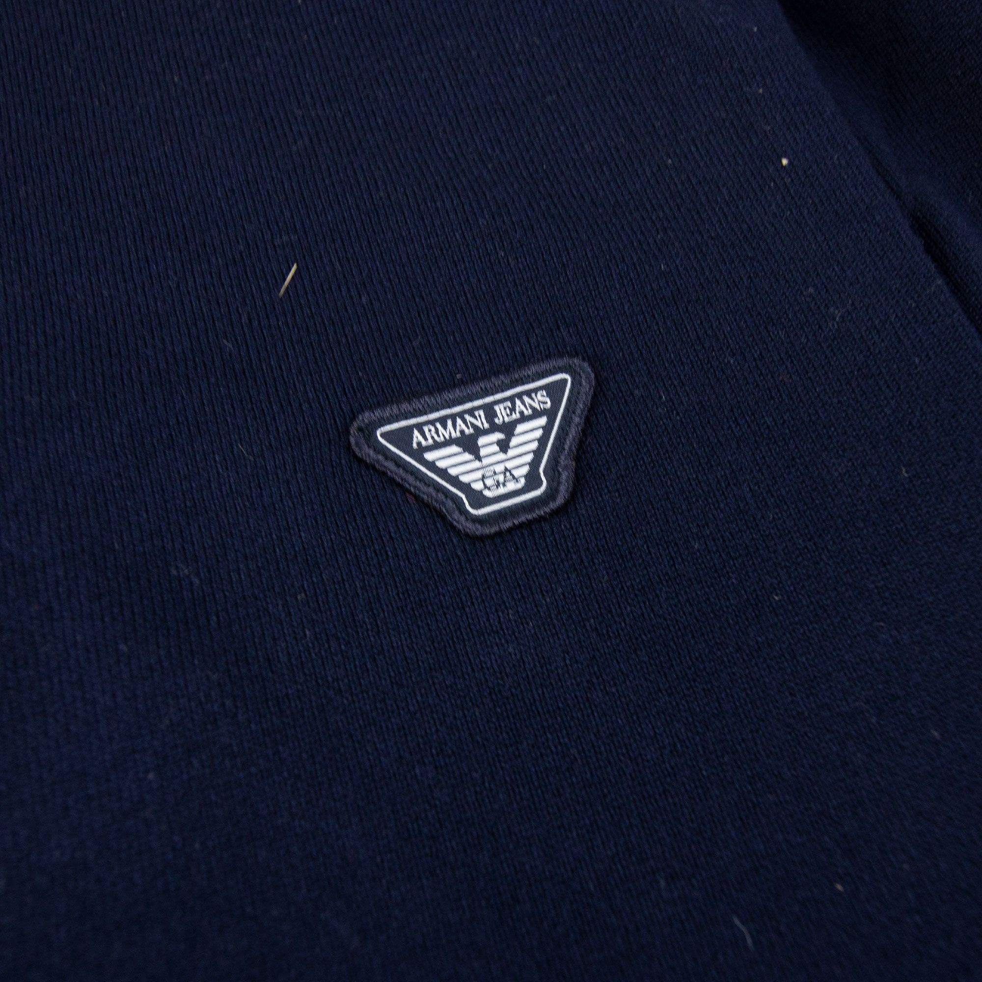 Armani Jeans Lightweight Patch Logo Sweatshirt Navy Blue