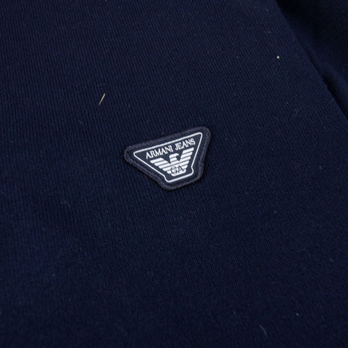 Armani Jeans Lightweight Patch Logo Sweatshirt Navy Blue
