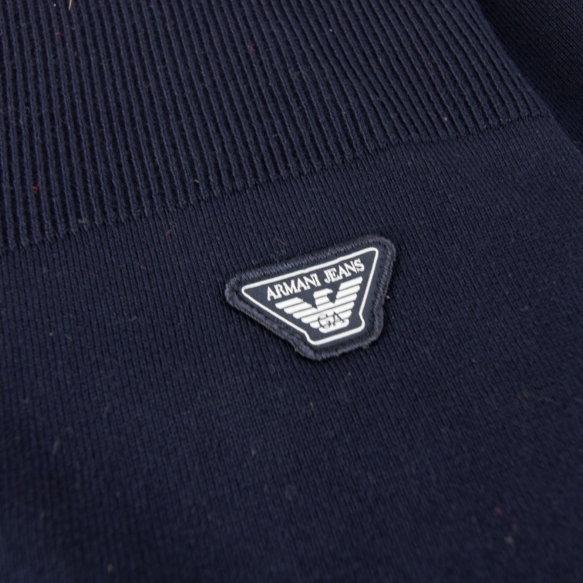 Armani Jeans Eagle Patch Logo Sweatshirt Navy Blue