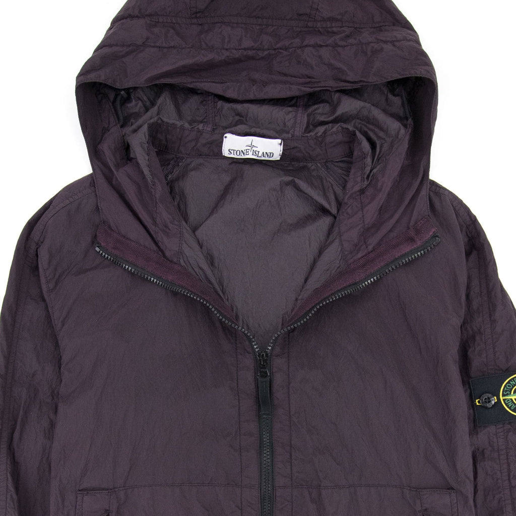 Stone Island Nylon Zip Up Jacket Burgundy V0012