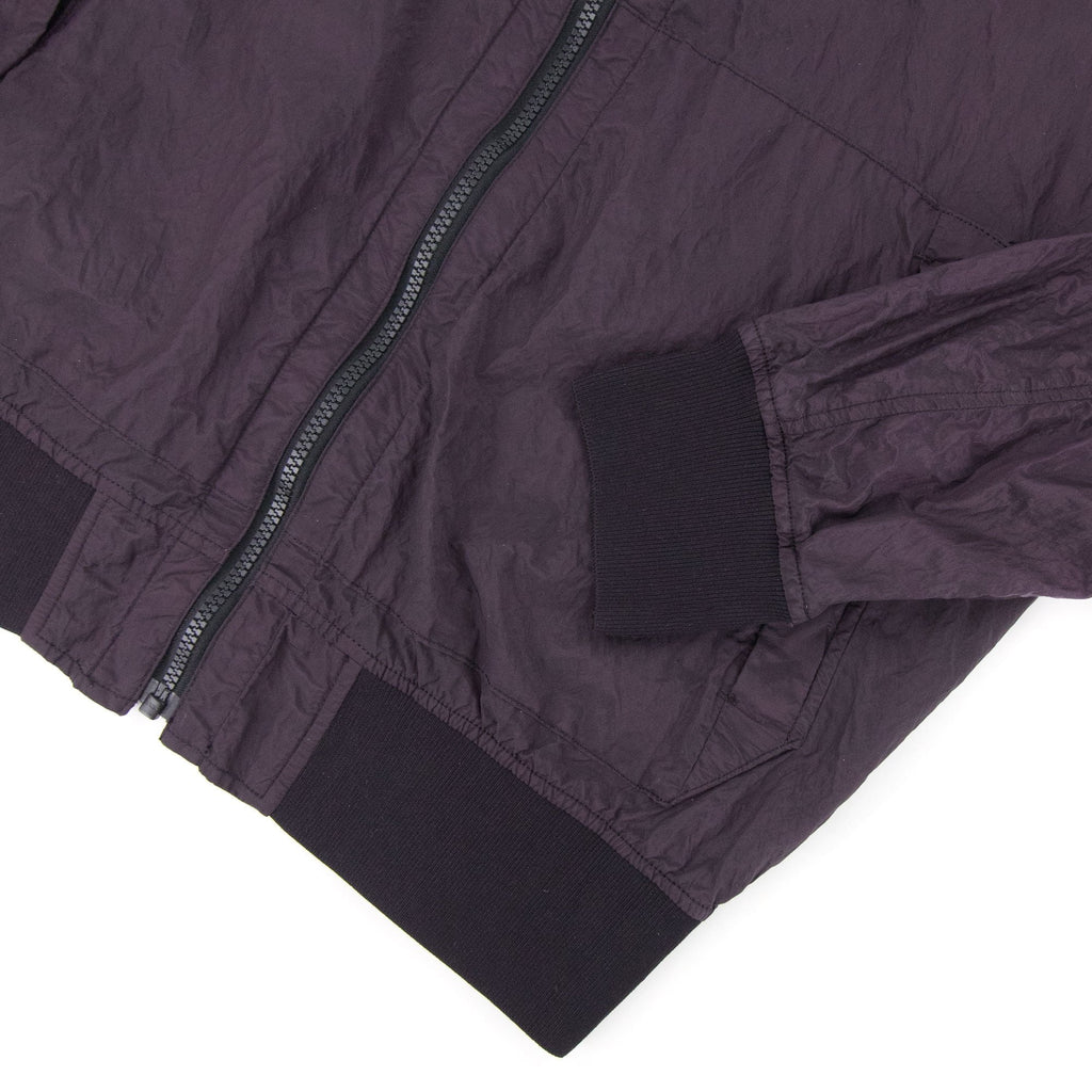 Stone Island Nylon Zip Up Jacket Burgundy V0012