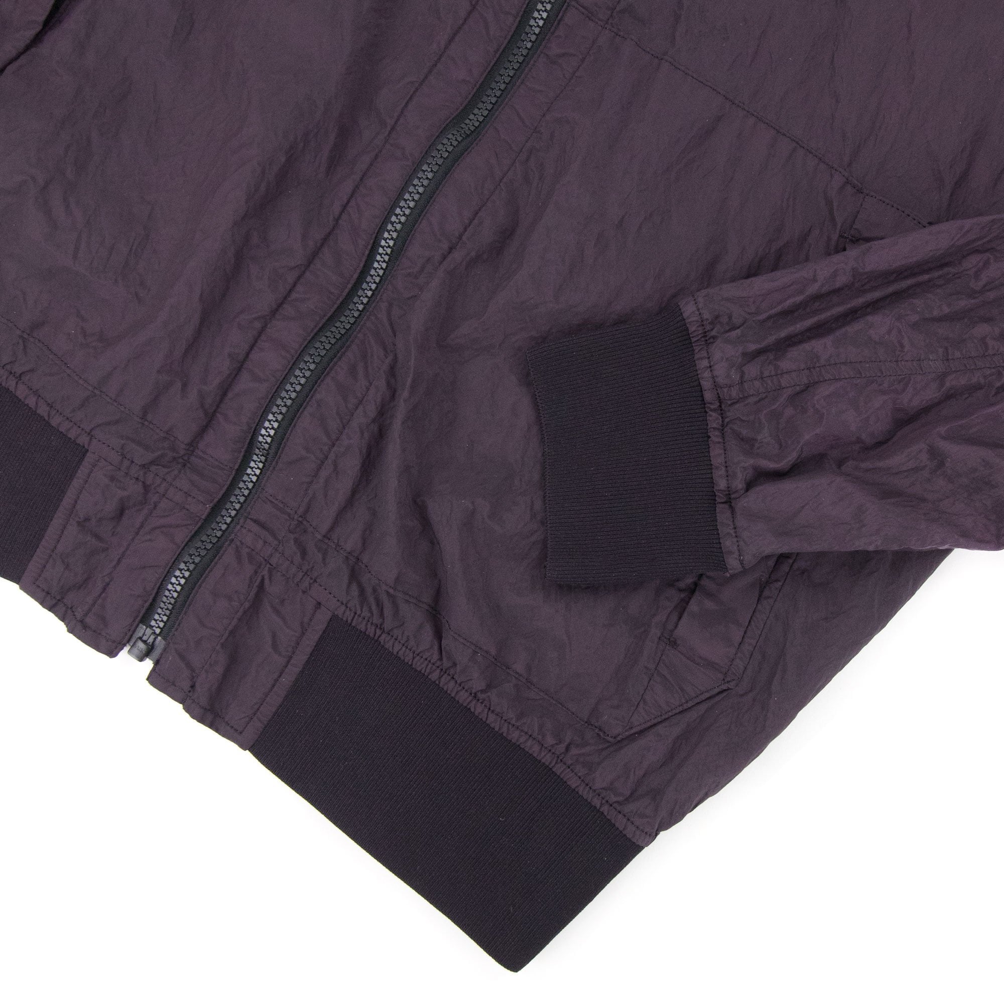Stone Island Nylon Zip Up Jacket Burgundy V0012