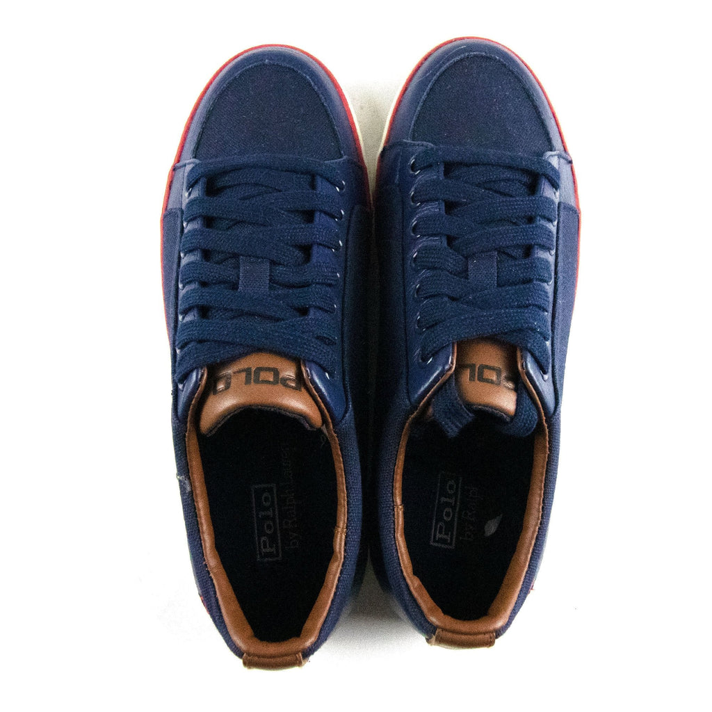 Polo Ralph Lauren Norwood  Tumbled Canvas Trainer Newport Navy