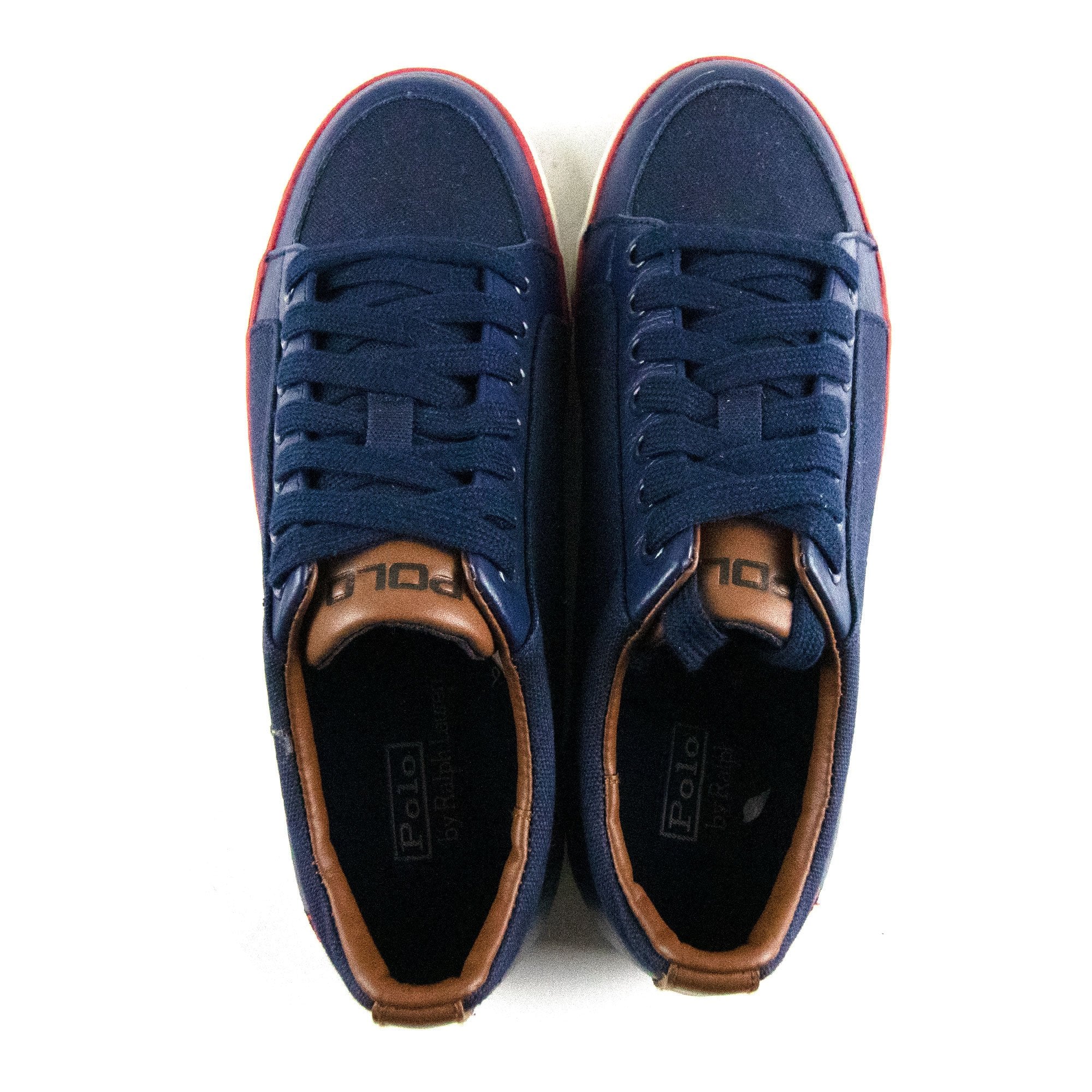 Polo Ralph Lauren Norwood  Tumbled Canvas Trainer Newport Navy