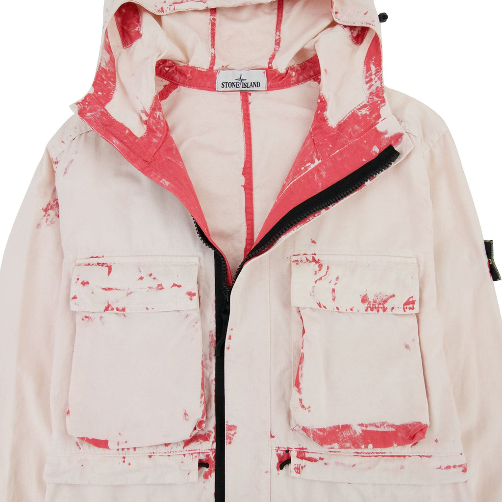 Stone Island Hand Corrosion On Raso Jacket Pink