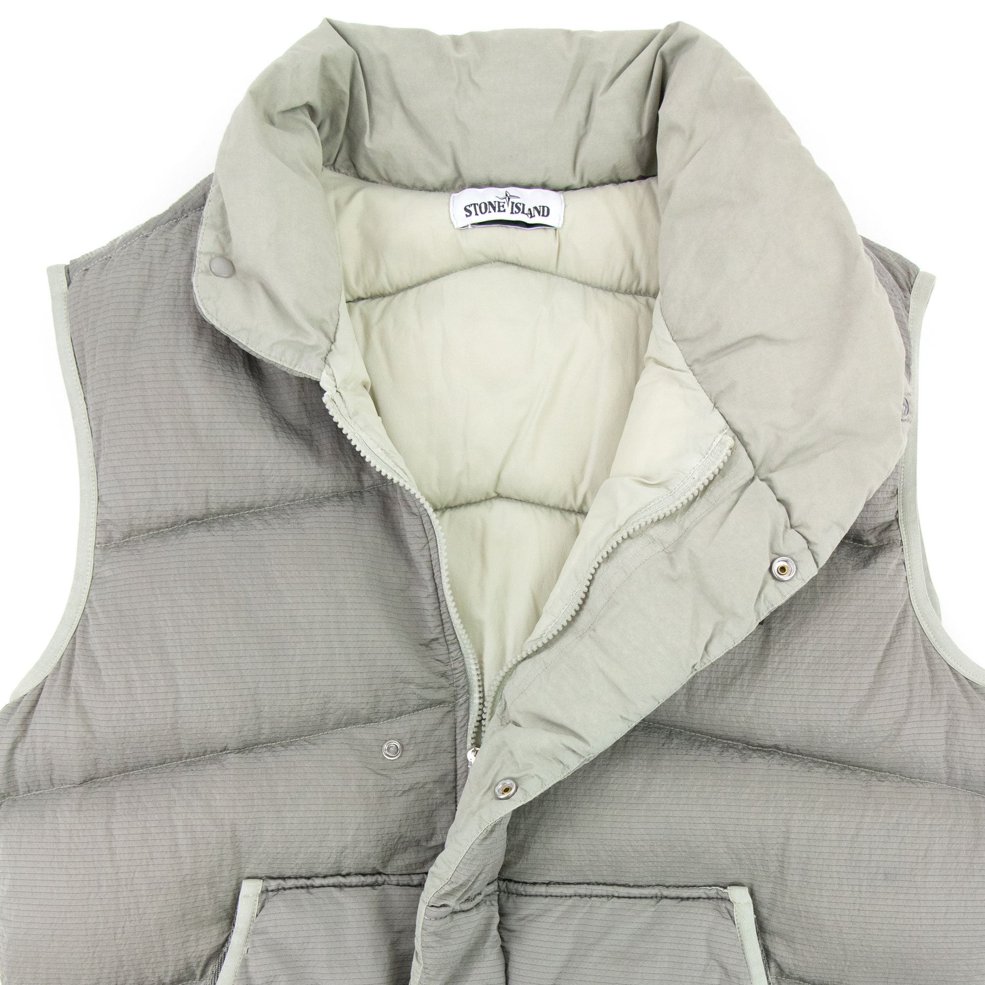 Stone Island Nylon Metal Ripstop Down Vest Grey