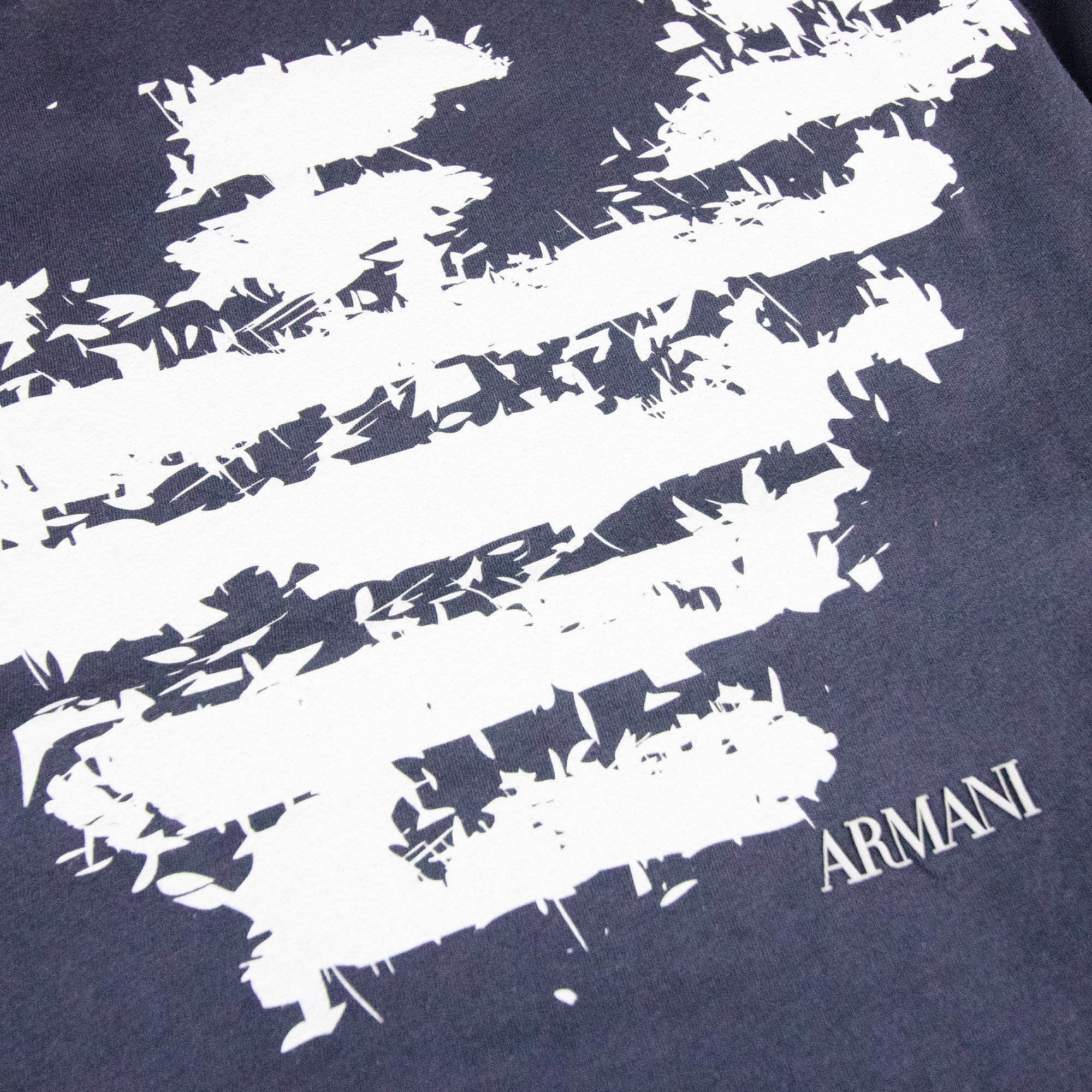 Armani Jeans Eagle Logo T Shirt Navy Blue