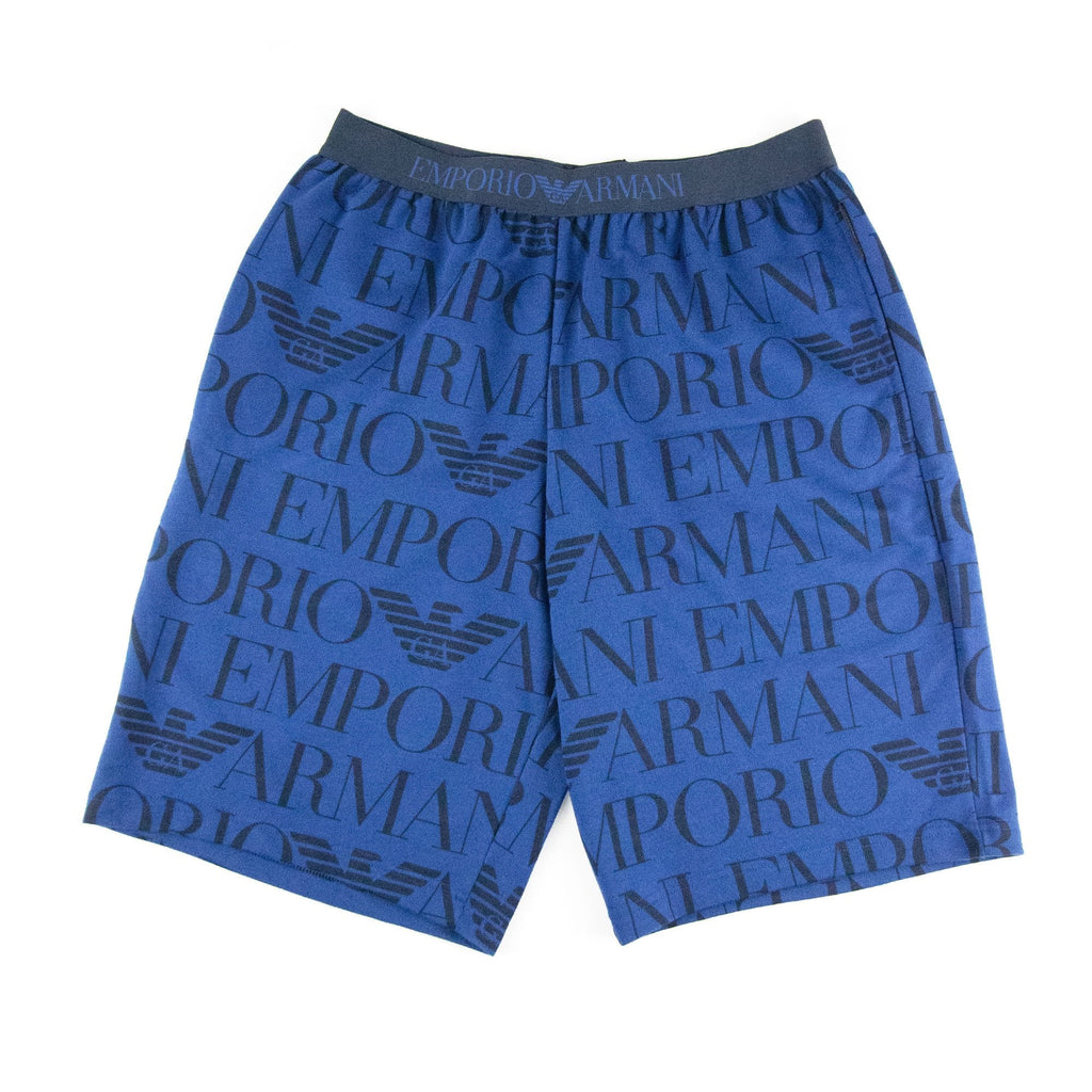 Emporio Armani All Over Print Bermuda Shorts Blue