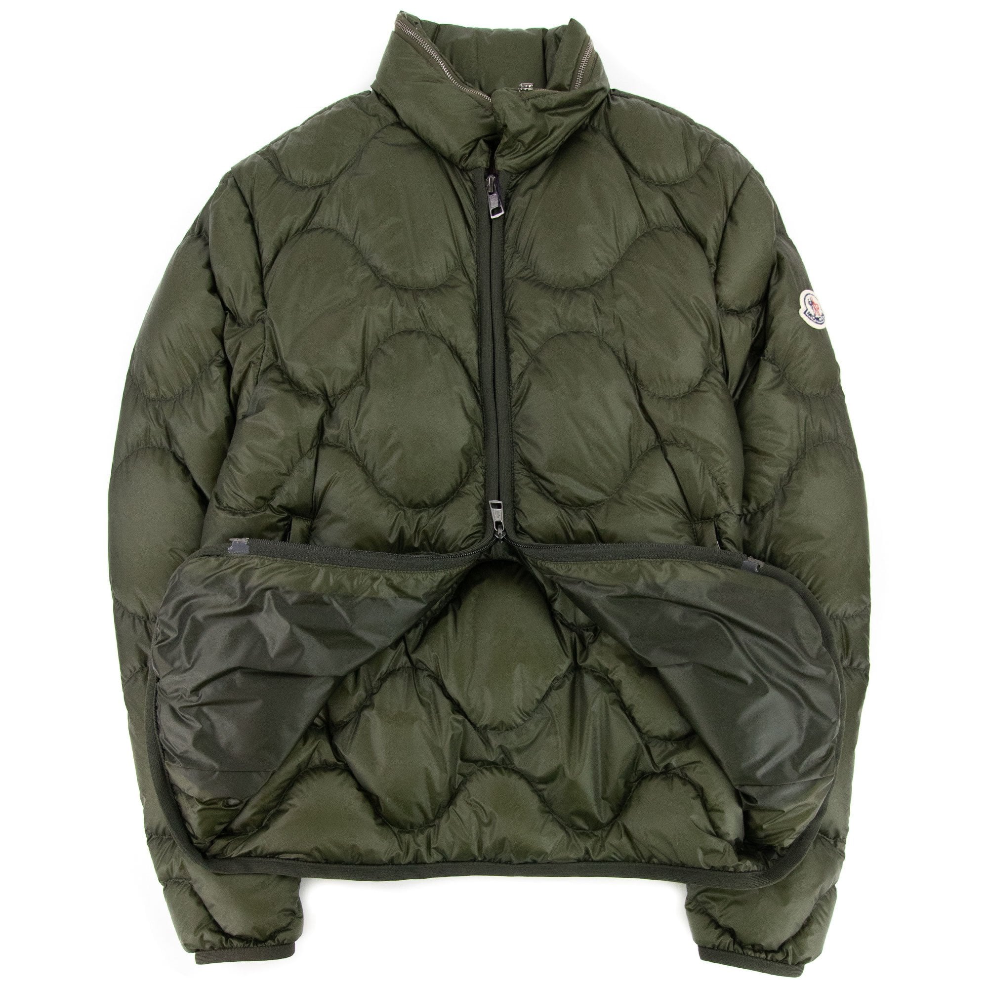 Moncler Saire Quilted Hooded Jacket Khaki
