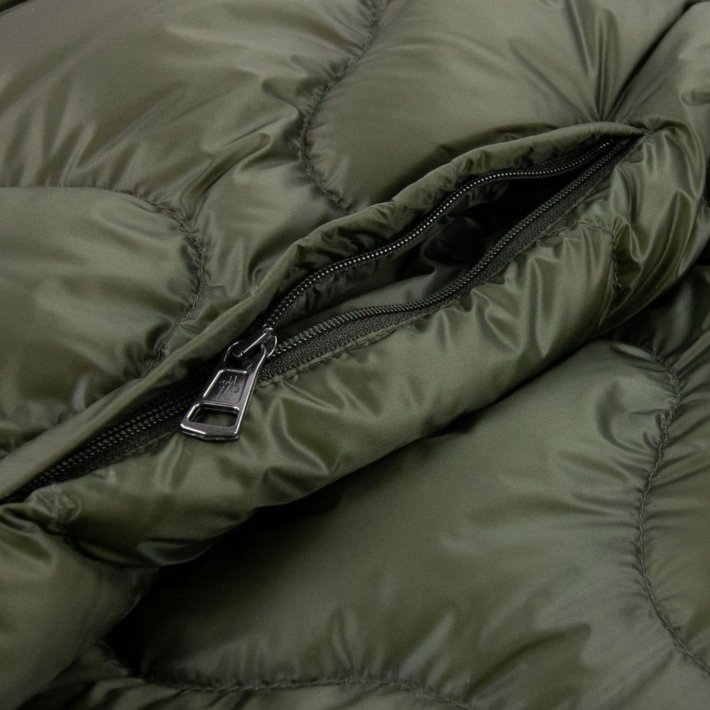 Moncler Saire Quilted Hooded Jacket Khaki
