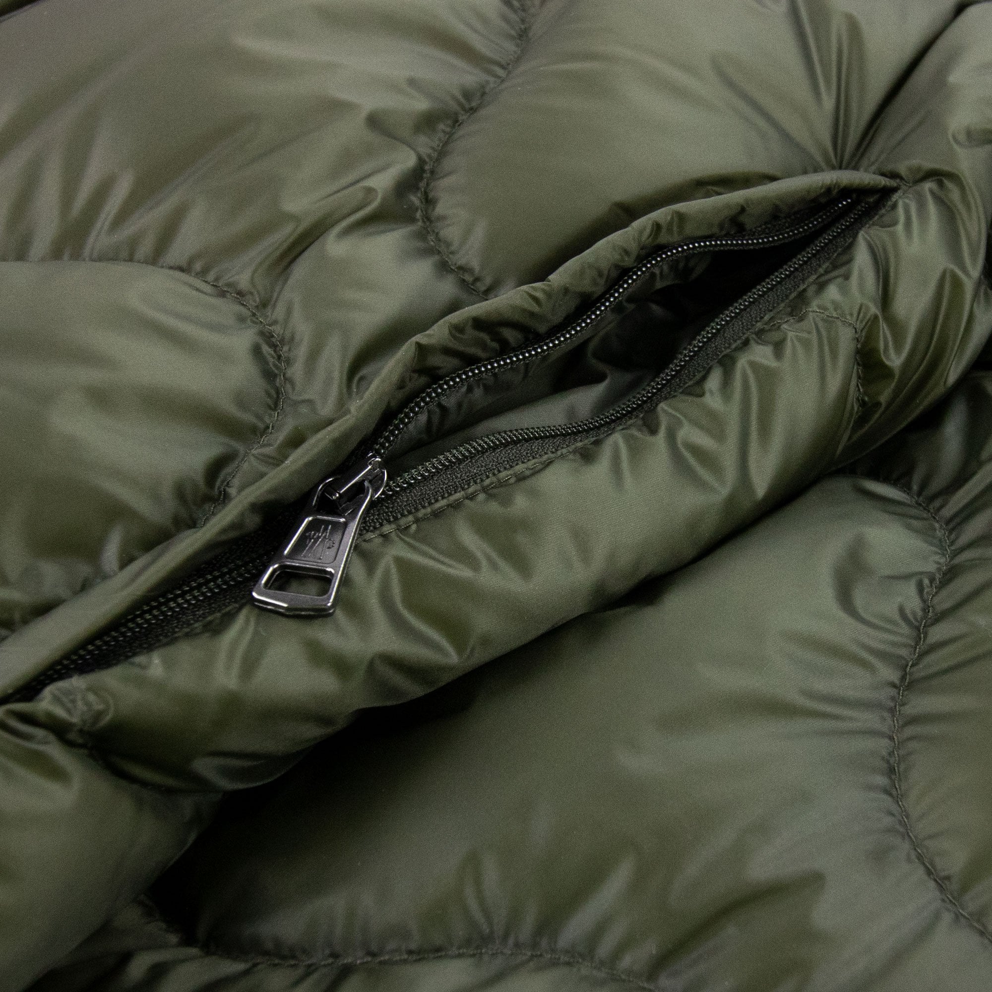 Moncler Saire Quilted Hooded Jacket Khaki