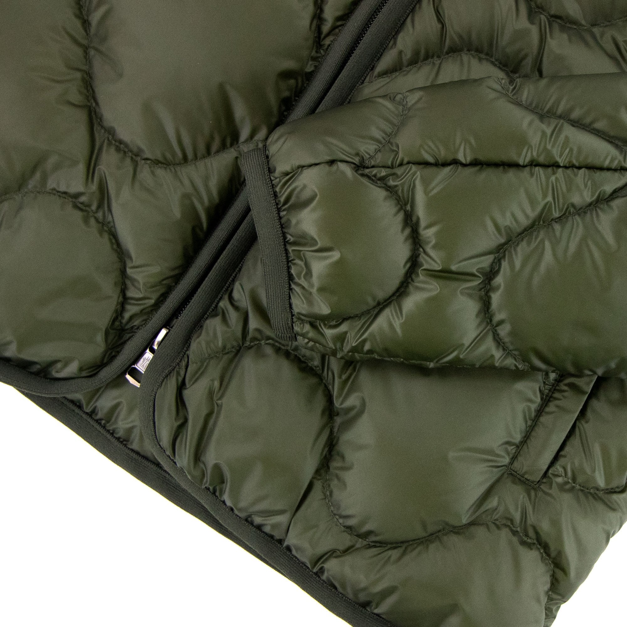 Moncler Saire Quilted Hooded Jacket Khaki