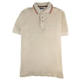 Armani Jeans Embroidered Logo S/s Polo Beige