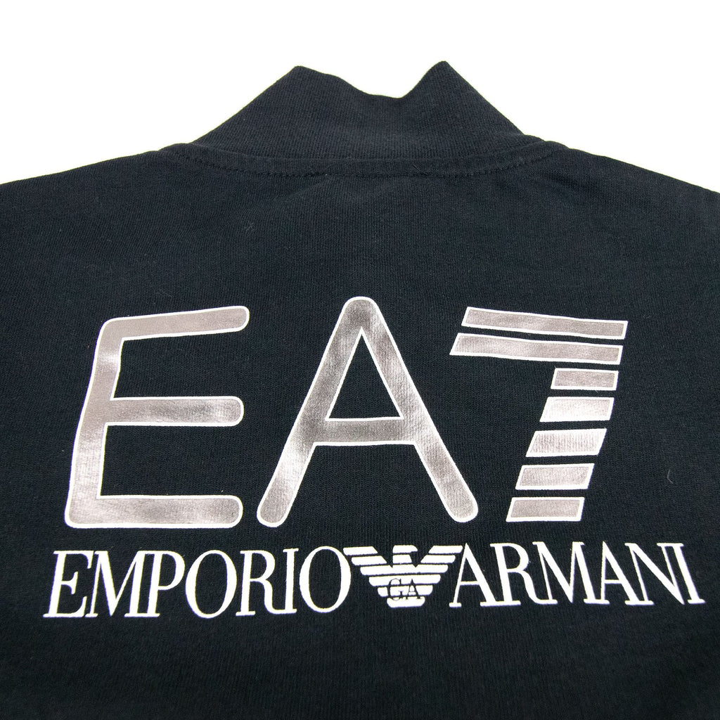 EA7 Junior Back Logo Funnel Neck Sweatshirt Black